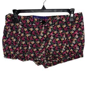 Miley Cyrus Max Azria Floral Shorts Black Pink Cotton Juniors 9